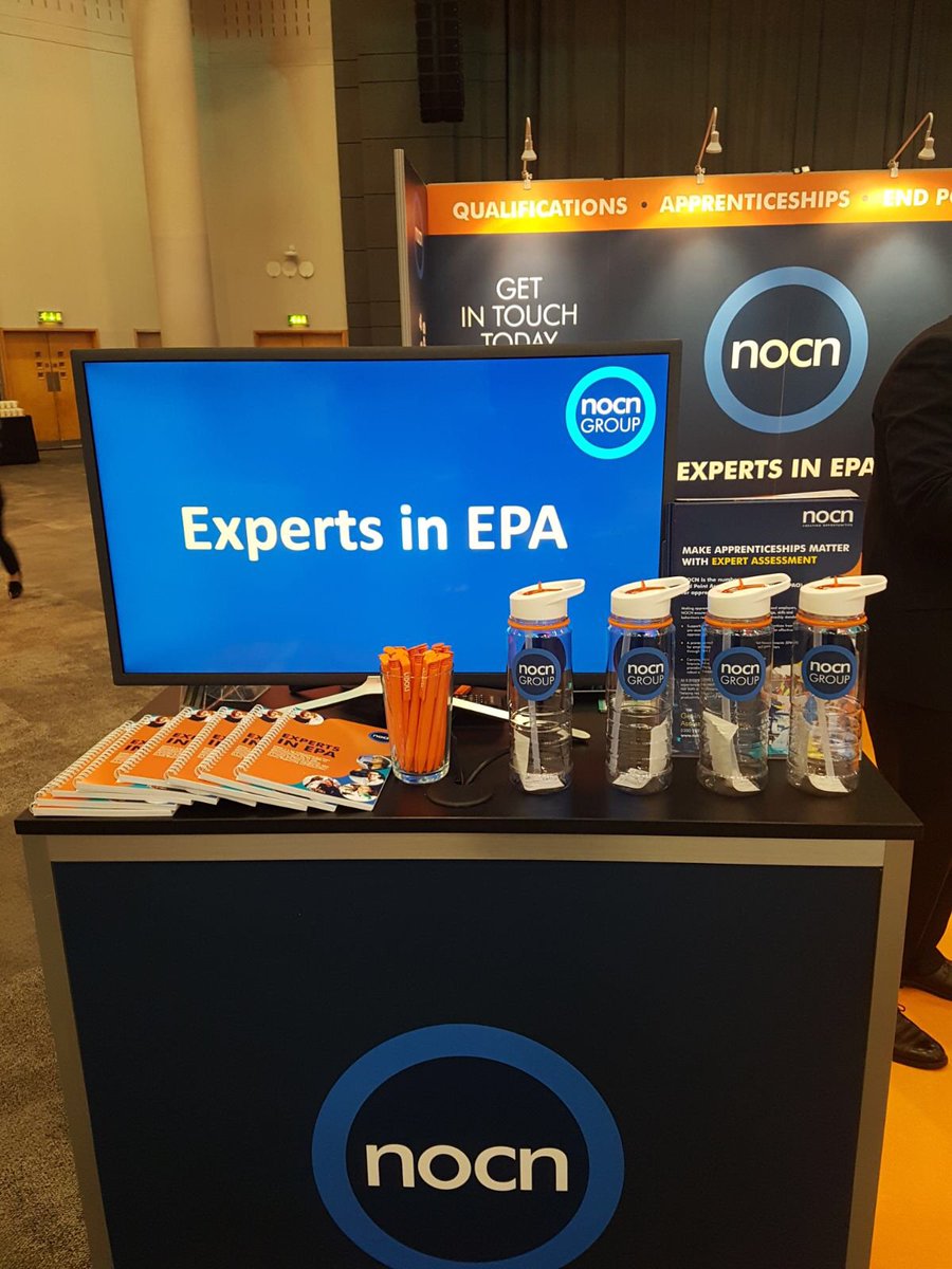 NOCNGroup's tweet photo. Great to be sponsoring, hosting sessions and attending the #FEWeekAAC18 this week, find us at stand B1 if you have any questions re our sessions you’ve attended over the course of the conference. Happy to answer any queries you may have! #epa #skills #apprenticeships https://t.co/2WL0rw0swG