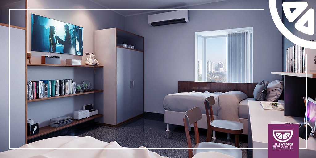 ulivingbrasil's tweet photo. Imagina você voltando da faculdade e chegando num quarto bacana desses. Parece sonho? É a ULIVING. Conheça: https://t.co/FhS7MyZKRm #myULIVING https://t.co/PqS5rIp57b