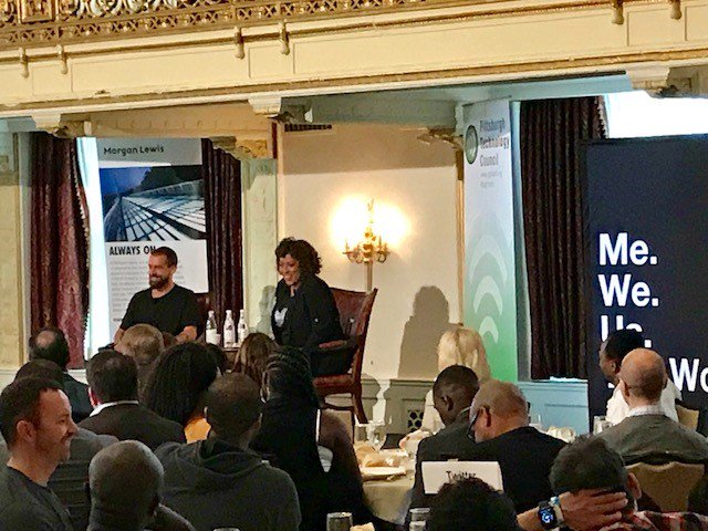 ComcastWestrnPA's tweet photo. Great @pghtech program featuring @jack and @Candi from Twitter about improving #inclusiveness and #diversity. @blacktechnation @VibrantBurgh #GrowTogether https://t.co/X1Gcc2nuZI