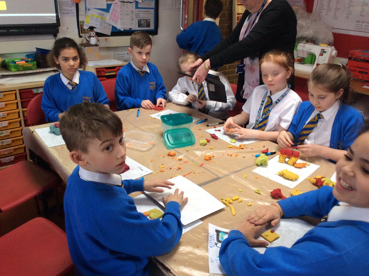 Pupils in year 5 have been experimenting with different methods of design. They've enjoyed building monsters and robots using lego, play dough and paper shapes.