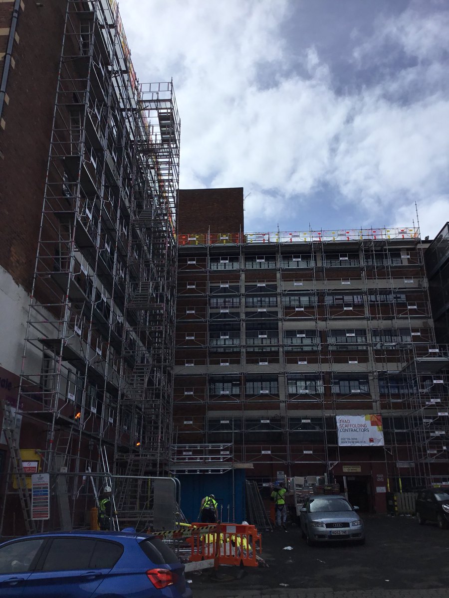 RBarrattTrad's tweet photo. @TRAD_Scaff Crown gate Apartments Birmingham, Car park elevations complete within a week #tradmetrix https://t.co/NmJ7BnjNmd