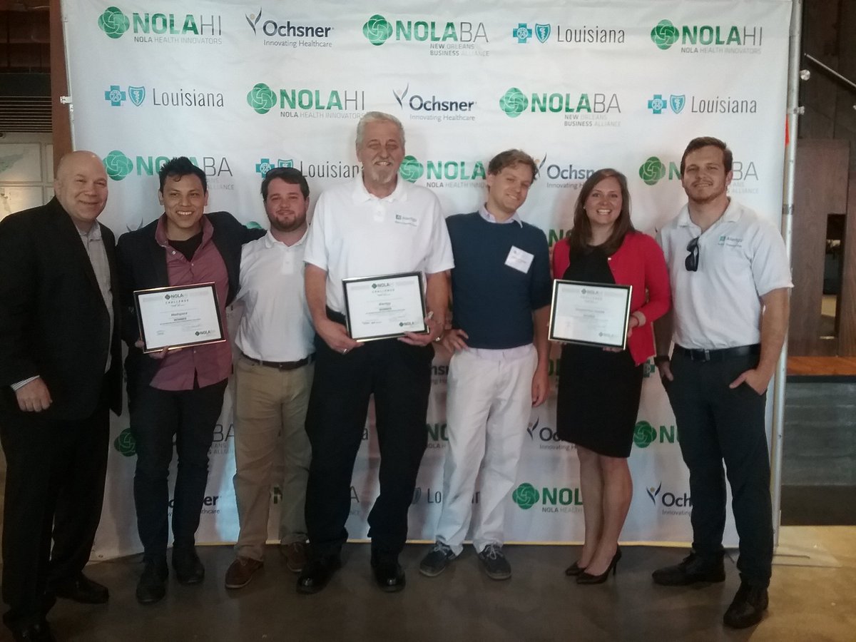 MedStartr's tweet image. Congrats to the winners of the three 2018 #NOLAHI challenges medspace.io @alertgy and @SimplyVitalHQ see them all at medstartr.com