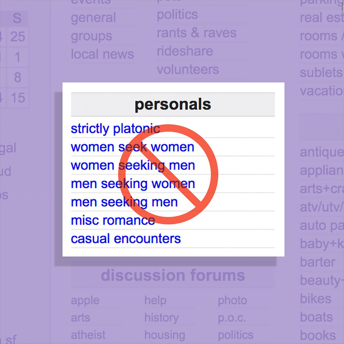 Craigslist shuts down its personals section cnnmon.ie/2G5I9ld