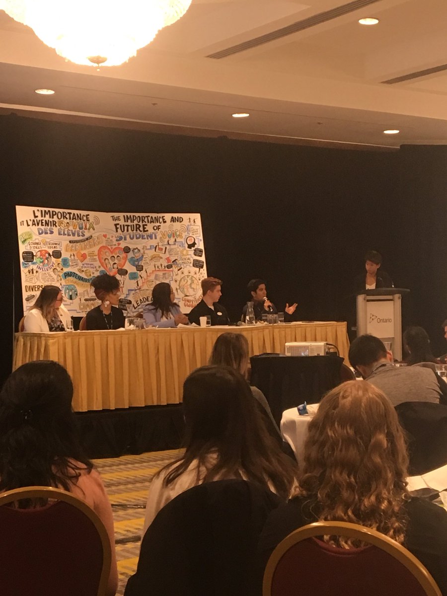 OELC's tweet image. Student voice is alive and well at the Minister’s Student Advisory Council #SpeakUp #ChangeMakers #AlumniPanel #JourneyOn #BeBold