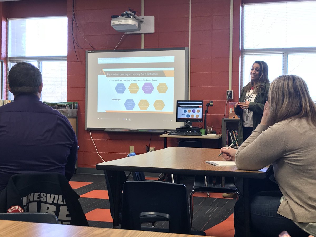 It’s always great to visit Blair Elementary in @waukeshaschools and to hear the intentional design of practices to empower learners. Thank you @cruzar and your awesome team for opening your doors and sharing you journey with visitors today! #plrnchat