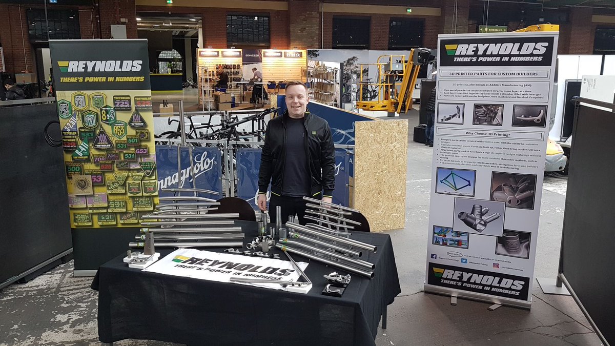 ReynoldsTubing's tweet photo. All set up and ready to go for Berliner @fahrradschau #reynoldstubing #therespowerinnumbers #BFS18 https://t.co/ketDSmRFVi