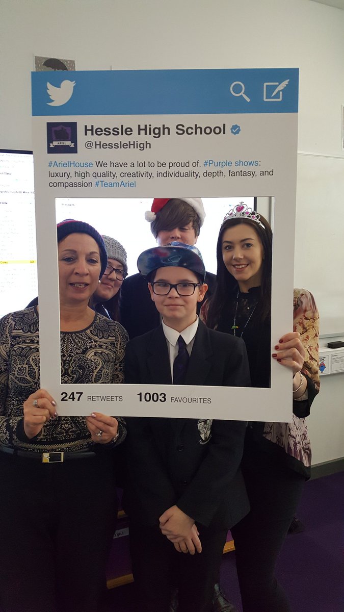 HessleHigh's tweet photo. #ArielHouse #Orlando #Portia #Cassio all getting involved in our 'Wear A Hat Day's and taking funds for @braintumourrsch https://t.co/aXwtD64wlr