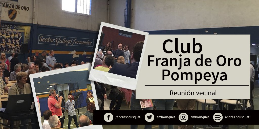 ambousquet's tweet photo. Reunión vecinal en Club Franj de Oro Pompeya junto a Horacio Rodríguez Larreta #reunionVecinal #vecinos #gobiernociudad https://t.co/9DFBSxMEGA