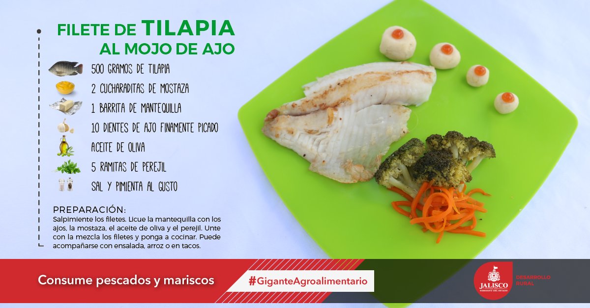 SaderJal's tweet photo. ¿No se te ocurre que cocinar el día de hoy? La tilapia es una excelente opción.
Te compartimos esta delicia gastronómica con #SaborAJalisco ¡Buen provecho!
#ConsumePescado https://t.co/2Dc5CGx8Yo