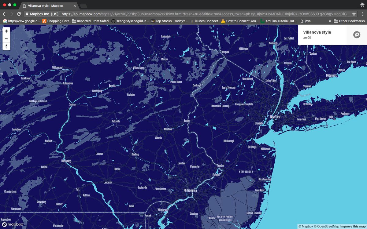 Check out this awesome custom Villanova styled map I made with @mapbox cartogram! #mapmadness18

api.mapbox.com/styles/v1/arr0…