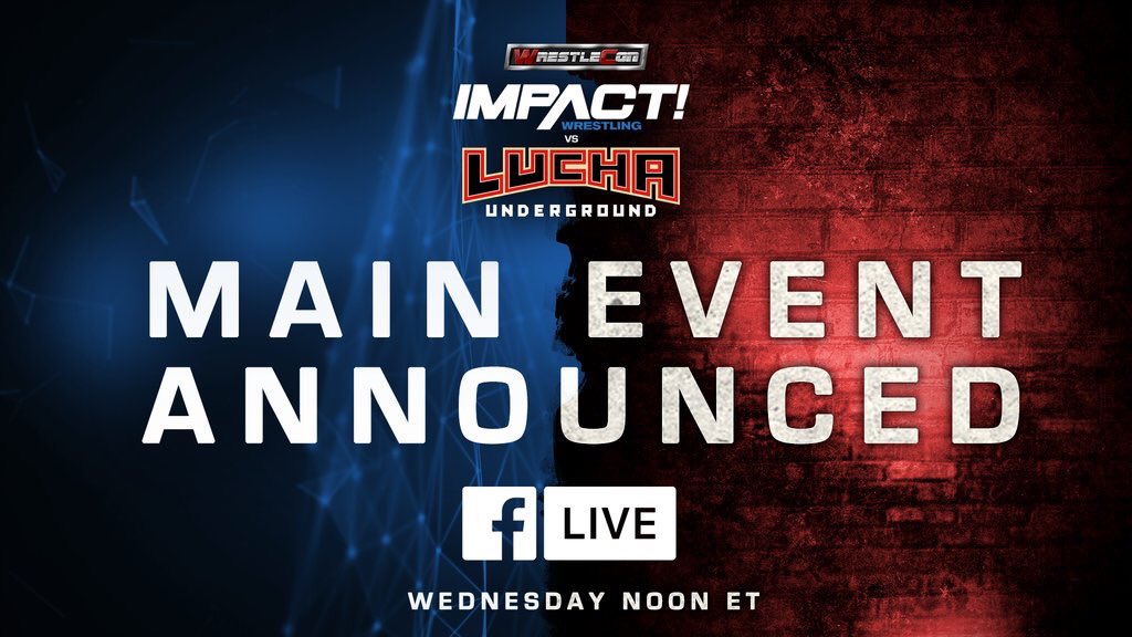 KillSteelVol3's tweet photo. BREAKING NEWS.
The Main Event for #ImpactWrestling v. #LuchaUnderground @wrestlecon has just been announced
Austin Aires & Fenix v. Alberto El Patron & Pentagon JR
#IMPACTonPOP
#ImpactOnTwitch
#RISEwithIMPACT https://t.co/B1hzWLf6Ue