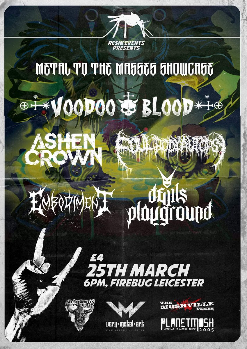 AshenCrown's tweet photo. Thrilled to be involed in a little #M2tM2018 action! Huge thanks to Resin Event for inviting us to play this @Metal2TheMasses Showcase! @BLOODSTOCKFEST New blood bands from start to finish... See you Sunday!
#brumdeathmetal #ensomgmt #resinevents #bloodstock #boa #m2tm https://t.co/1gZIYUe3BN