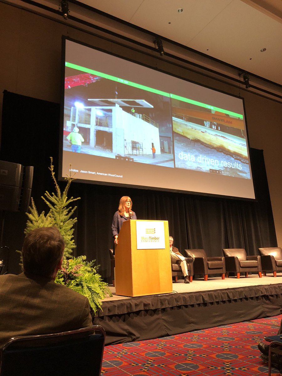 Susan Jones @atelierjones is sharing with us right now the critical updates happening to #buildingcodes #IBC #ICC #MassTimberConference #thinkwood #CLT #masstimber #draw2build #FIREtests #seattle #portland