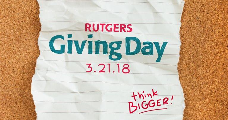 kmcfitzp's tweet image. #RUGivingDay is today! Think bigger by making a gift to your favorite school or program at Rutgers and help it win extra support! Follow @rutgersalumni for social media challenges and more. - sot.ag/7rG85