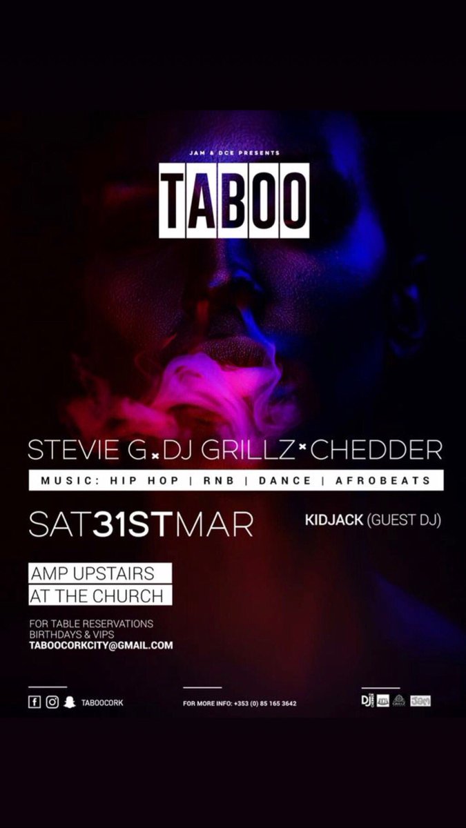 AmpCork's tweet photo. Forthcoming 
Deep blue. This Saturday 

Taboo. Go deep. G.U.B.U. Next weekend https://t.co/oLKgzavlMt