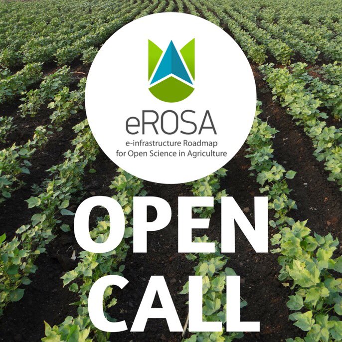 H2020_eROSA's tweet photo. e-ROSA launches an open call to collect case studies on specific societal challenges, related research needs &amp; ICT challenges towards Open Science in the agri-food domain.
More details: https://t.co/QMBUAQ1hDn https://t.co/hLAtmO7hyi