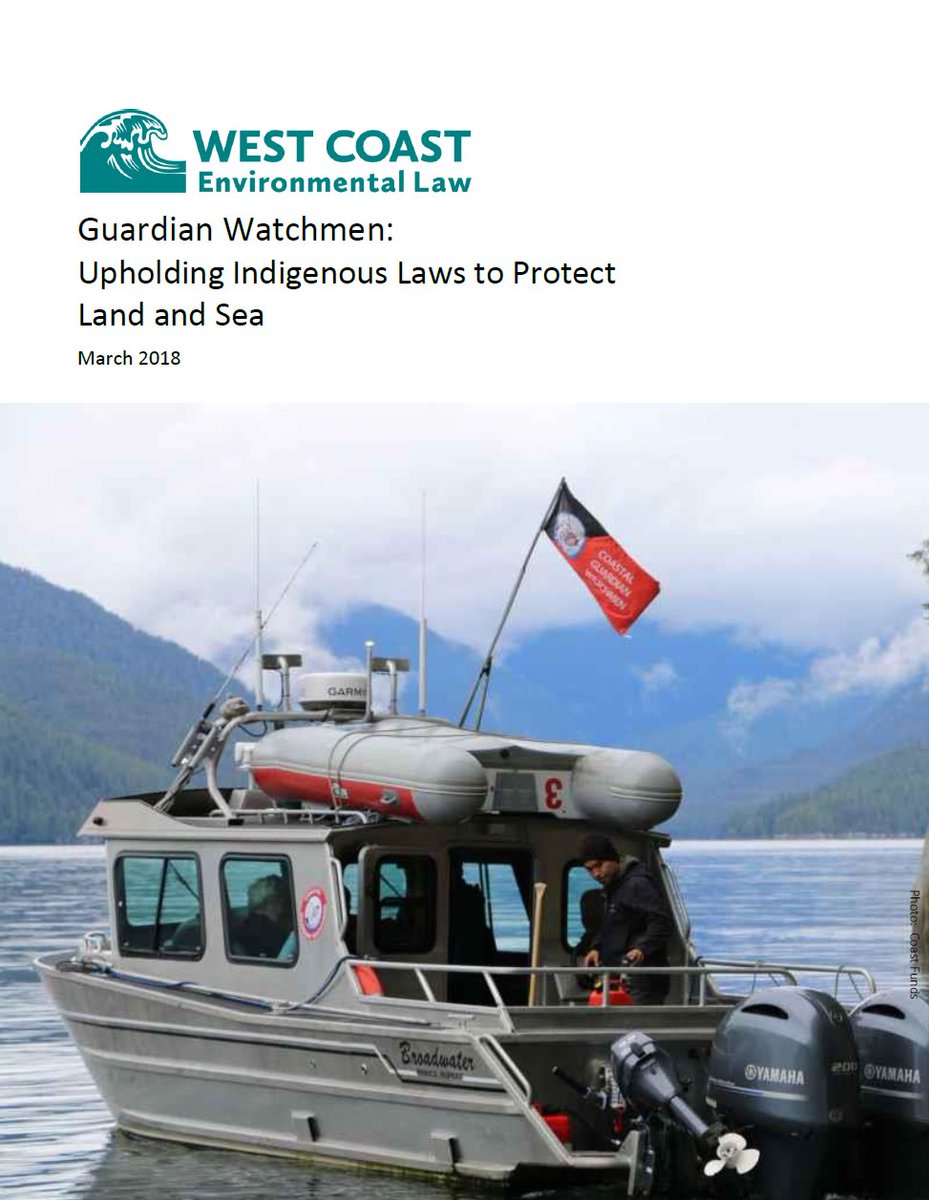 Learn about role of #GuardianWatchmen in monitoring and enforcement of laws in their territories, in fulfilling responsibilities to land + water. Check out our latest brief: wcel.org/publication/gu… #IndigenousLaw #stewardship #oceans