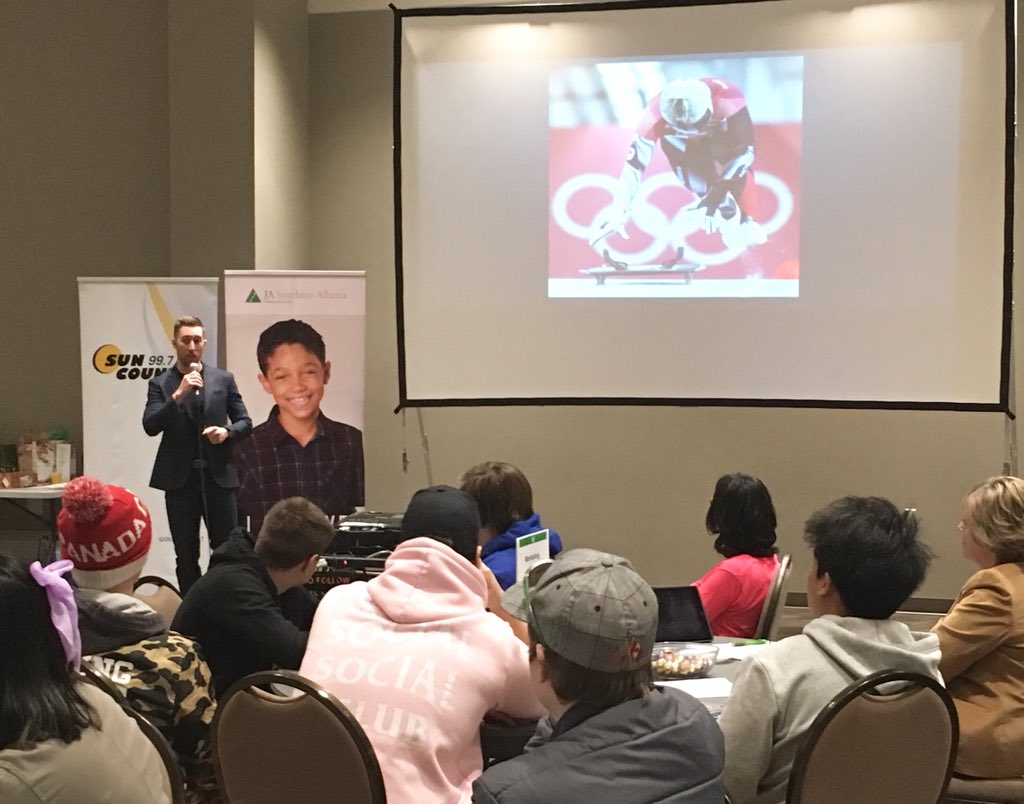 BVC_Regional's tweet photo. Today’s keynote speaker, Olympian @B_Martineau, talking about how he made his 18 yr Olympic goal happen. “Set your goals every day and set them high.” “Only through our failures will we learn to succeed.” “Don’t forget to give back.” @RBC #jasawoc https://t.co/P0oY3ugQle