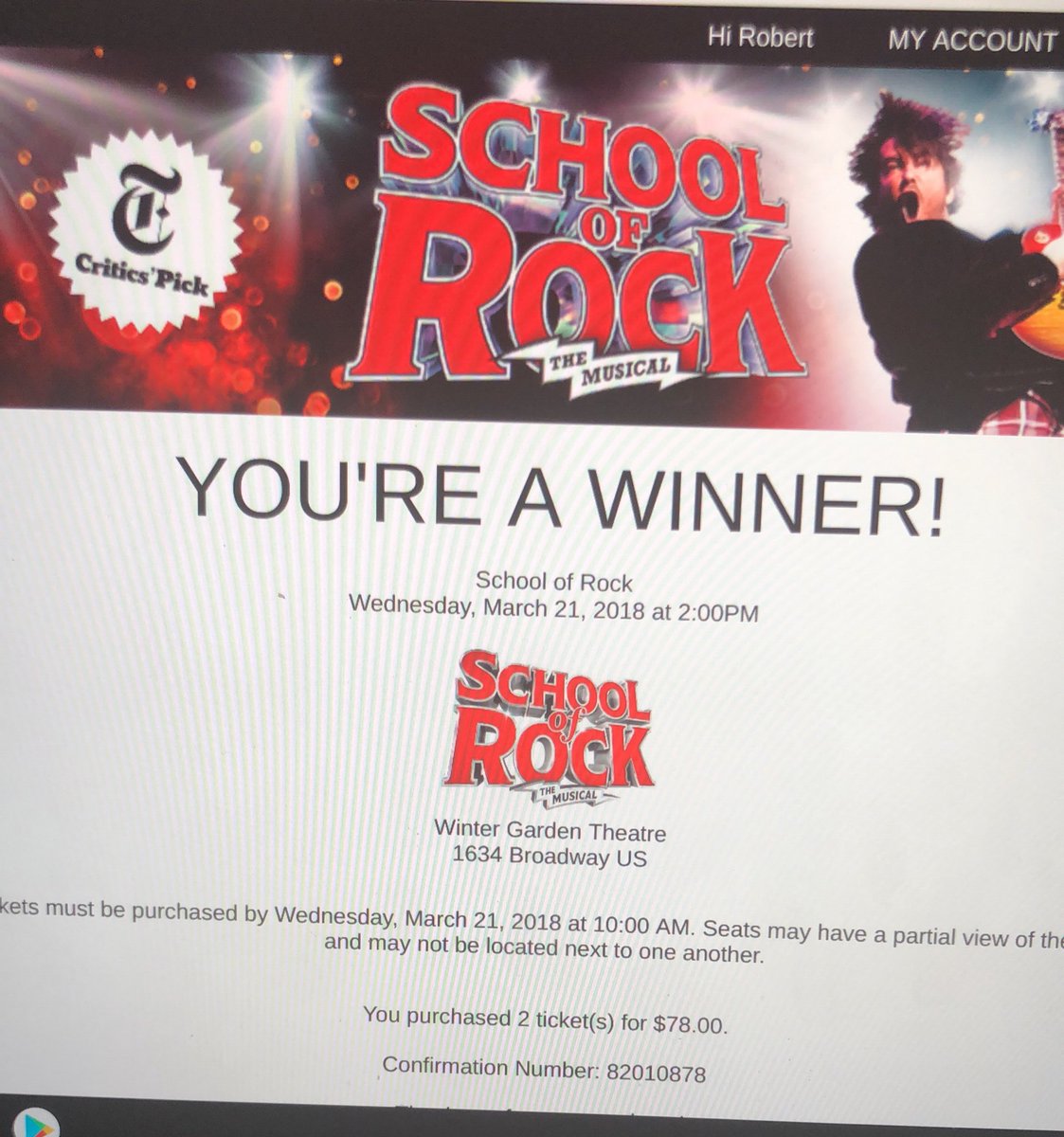 sold_inc's tweet photo. I won tickets to @sormusical and will be taking Ben one of our most reliable #linedudes for #wednesdaymatinee. Heโs off to #alaska for long term work assignment at the end of the month! #employeebenefits #hardworkingman #goingawaypresent #WednesdayMotivation https://t.co/pKvrZje9YT
