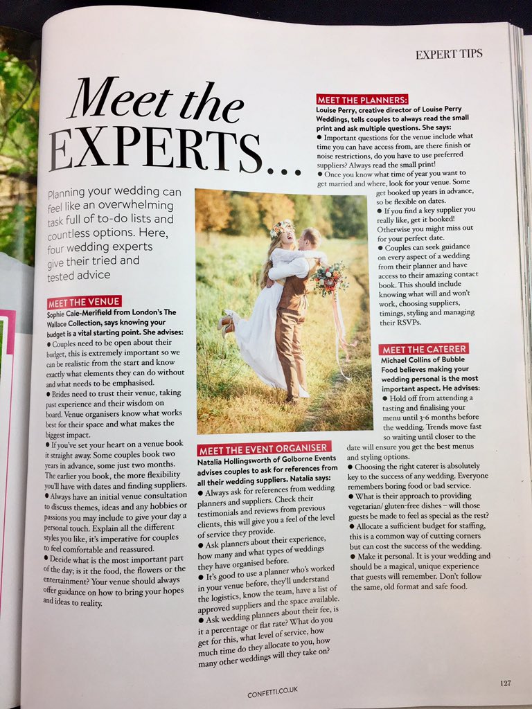 bubblefood's tweet photo. We are delighted to have been featured in @ConfettiWedding . "Michael Collins of Bubble Food believes making your wedding personal is the most important aspect"
#weddingwednesday #weddingmenu #weddingexpert #confettimagazine #meettheexperts #weddingplanner  #auniqueexperience https://t.co/KYWDWc8cJY