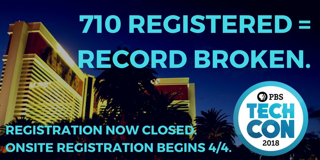 PBSTechCon's tweet image. Hey everybody
we broke a record today
#TechCon arrives soon!
#TechConHaiku #TechCon18