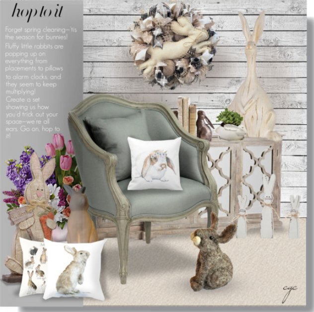 Mrs_Poprocks's tweet image. Hop to it: Bunny Decor by Danna @polyvore #polystyle #springhome #homedecor #bunnydecor #frenchcountry 
polyv.re/2DI2D1m ow.ly/SOEf30j537L ow.ly/64Pc30j539a