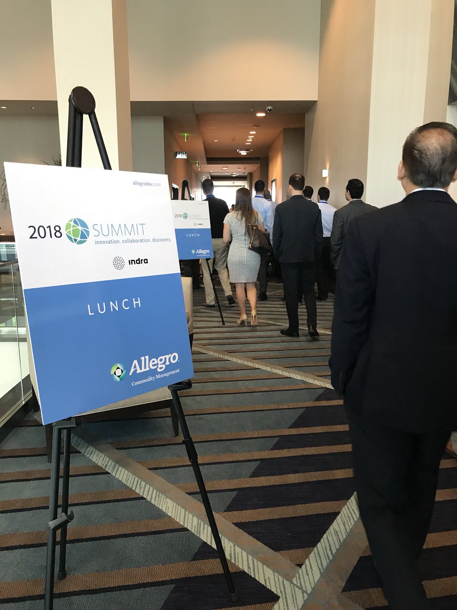allegrodev's tweet photo. Thank you for sponsoring today’s lunch, @IndraCompany! #AllegroSummit2018 https://t.co/rWWAiZifZk