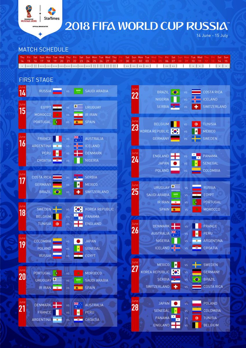 mmustfmsports's tweet photo. StarTimes are the official World Cup broadcaster, the 64 games will be covered on StarTimes Sports Channels in HD. 

#StarTimesEasterOffer https://t.co/JTQB0uW6A0 https://t.co/LXTirwuBD1