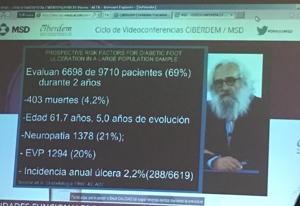 Foroactua's tweet image. #directoMSD unidades funcionales de pie diabético, aportaciones. 70% de las amputaciones se hacen en personas con #diabetes y 8 de cada 10 pueden ser evitadas!! #DiabetESPpic.twitter.com/b8NmH7LjoM dlvr.it/QLtg0h