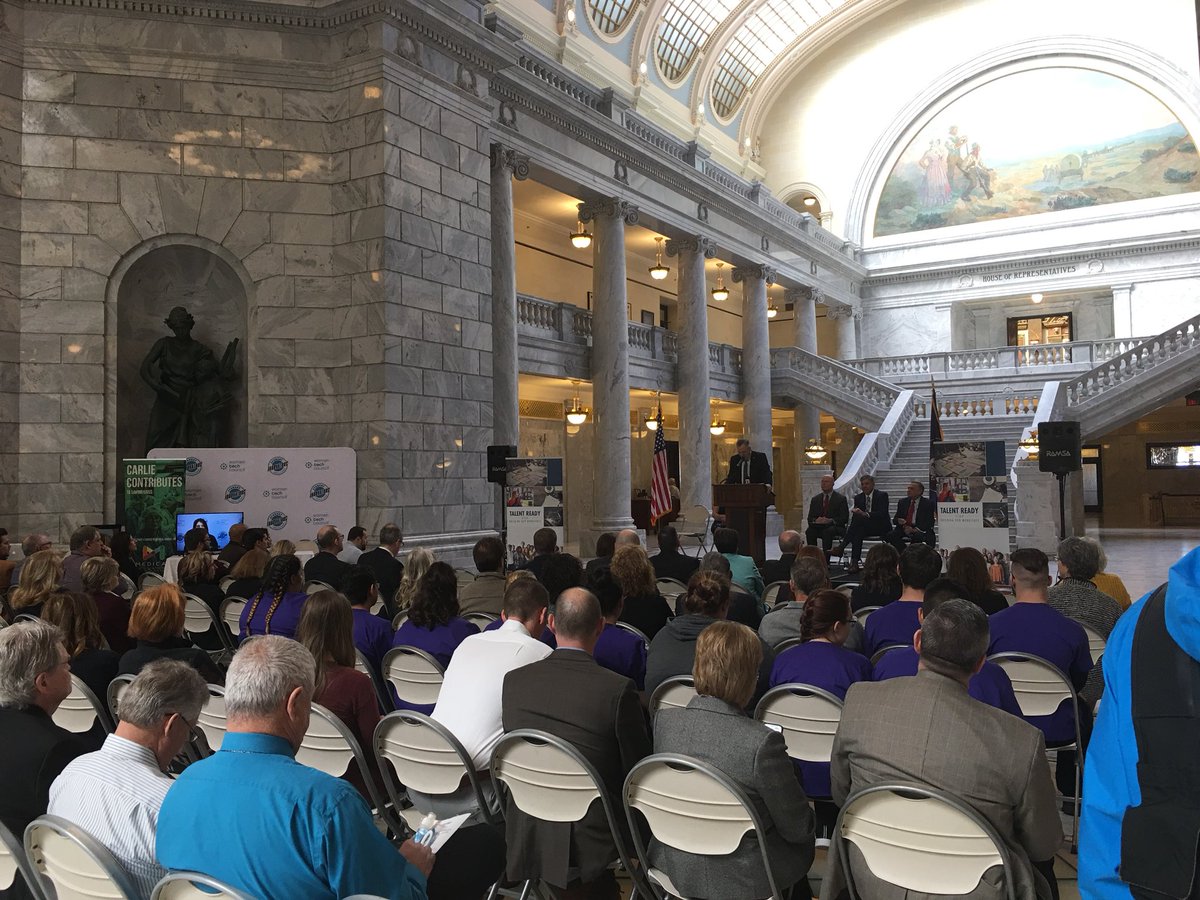 higheredutah's tweet image. Rolling out new #TalentReadyUtah grant opportunity with @JobsUT @BusinessUtah @TechCollegesUT. Great way to better prepare our students for the workforce of tomorrow! #utpol #uted