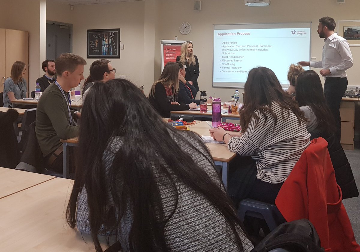 gthormanvision's tweet photo. A thoroughly productive afternoon working with a great cohort of student teachers, helping them with the job application process from advert to interview. If you're soon to be an NQT and would like some tips call us on 0161 273 7475 https://t.co/h0vQjf3qEN