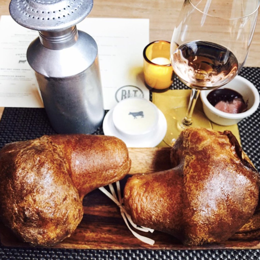 Our #NYC snow day comfort foods? #Popovers and #wine, of course! #toby #snowday