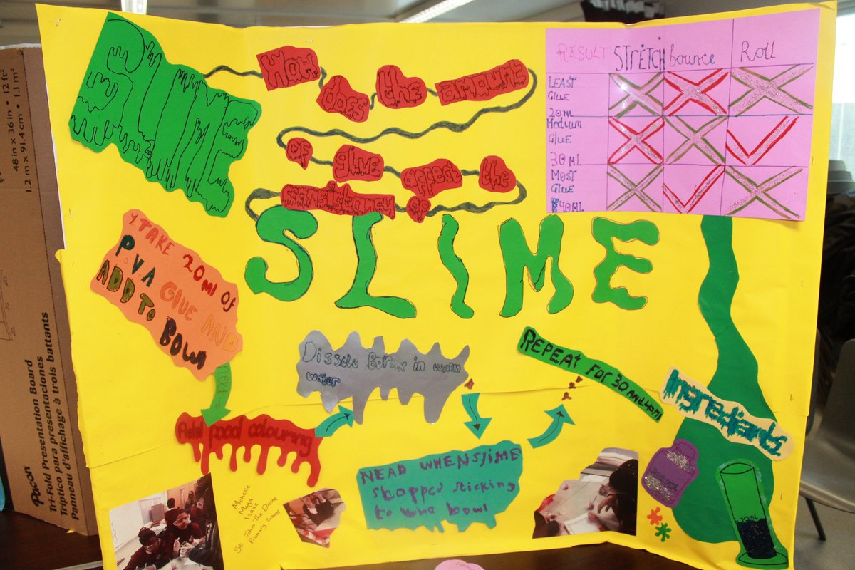 Saint_Gabriels's tweet photo. How does the amount of glue affect the consistency of slime?
How long does a volcano take to erupt?
Science investigations by Year 5 @SJTDPrimary
@ScienceWeekUK #BritishScienceWeek2018 https://t.co/0WvjQ2g5em