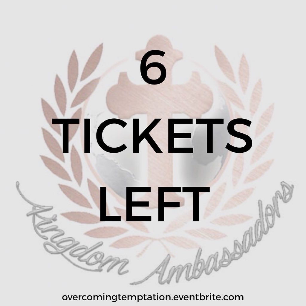 caitlin_dada's tweet image. Last remaining tickets for the @_KAmbassadors OVERCOMING TEMPTATION workshop this Saturday 

Get yours now - overcomingtemptation.eventbrite.com 
#OvercomingTemptation
