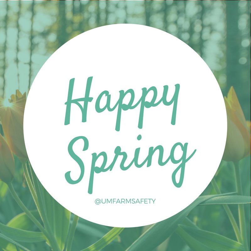 UMfarmsafety's tweet photo. #happyspring #spring2018 #spring https://t.co/Nz1ob14p2C
