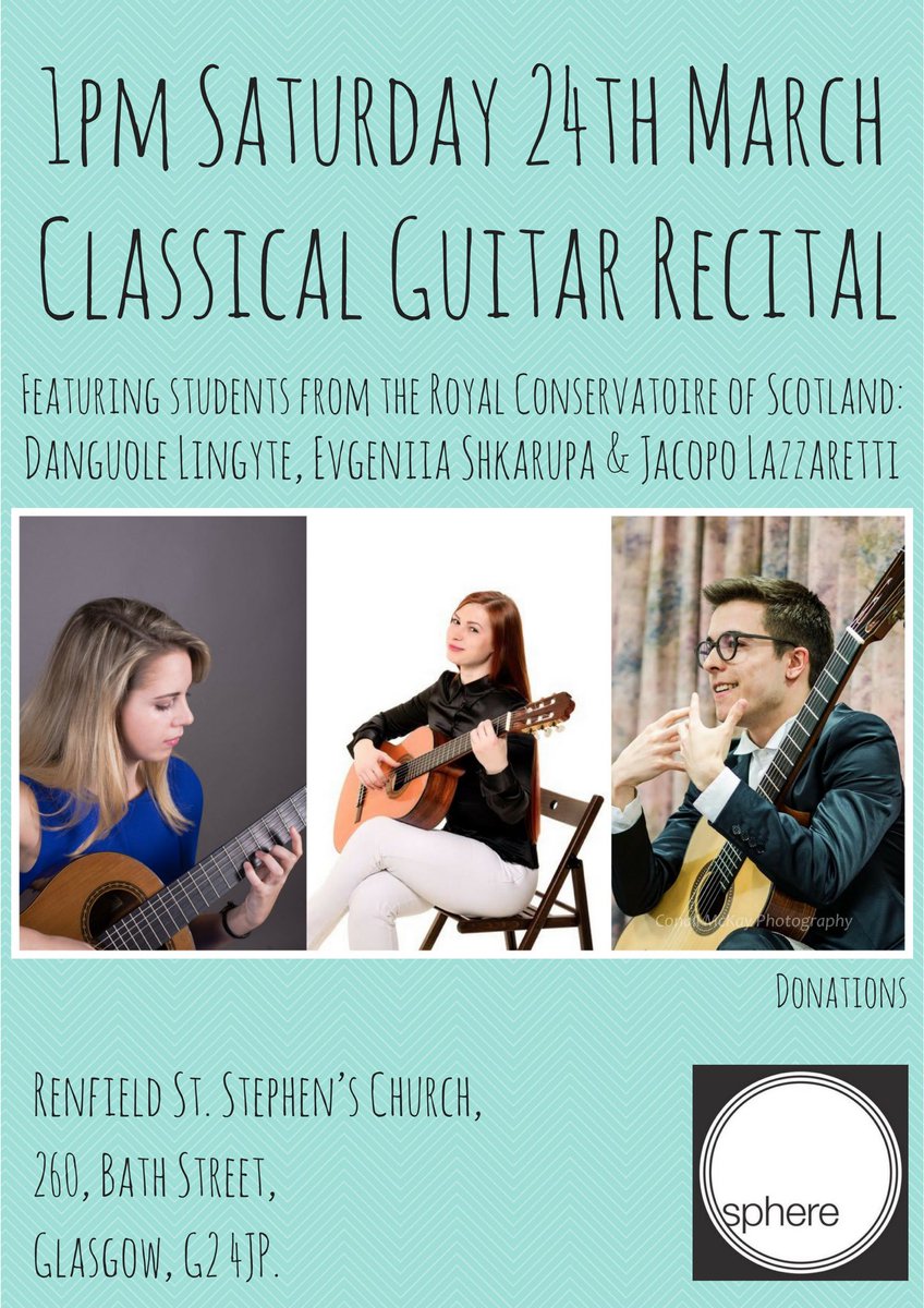 Sphere at RSS (@sphererss) on Twitter photo Very excited for this concert on Saturday featuring these <a href="/RCStweets/">Royal Conservatoire of Scotland</a> #guitar students! #Glasgow #music Very excited for this concert on Saturday featuring these <a href="/RCStweets/">Royal Conservatoire of Scotland</a> #guitar students! #Glasgow #music