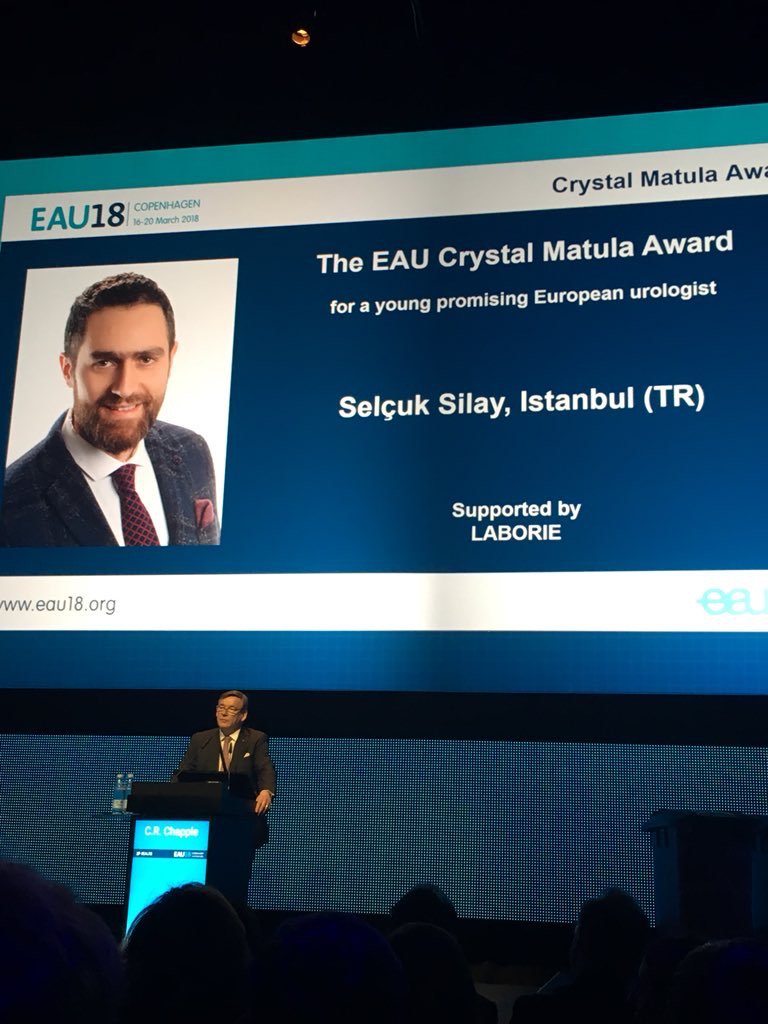 Dr. Selcuk Silay in Istanbul, Turkey; our postdoctoral fellow at Texas Children's / Baylor College of Medicine in 2014 - 5; awarded the European equivalent of the AUA Gold Cystoscope award at the 2018 EAU meeting - he's a star!