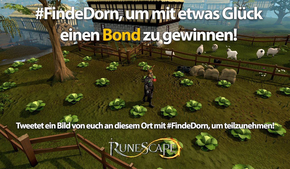 Heute startet unser Osterrätsel-Wochenende mit einer neuen Ausgabe von #FindeDorn. Ihr könnt mit etwas Glück einen Bond gewinnen.

Weitere Informationen gibt es hier: rs.game/Eventforum_DE
