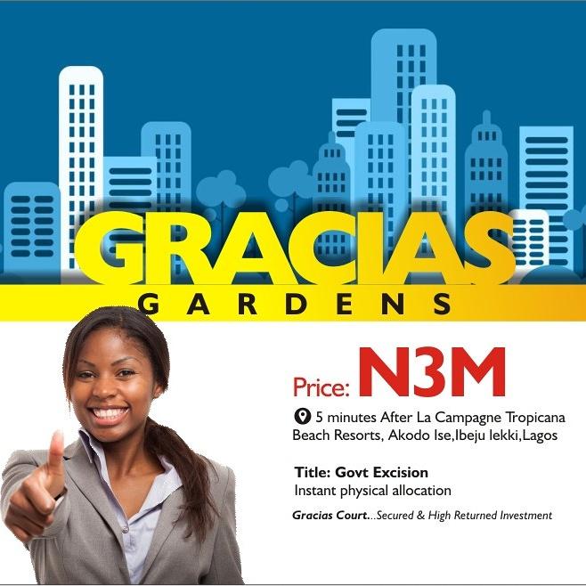 RealEstate_Nig's tweet photo. *GRACIAS GARDENS PHASE III*
LOCATION: *5 MINUTES DRIVE FROM LA CAMPAIGN TROPICANA BEACH RESORT,  IGBOGUN ROAD, IBEJU LEKKI LAGOS.*
PRICE: *3M*
TITLE: *EXCISION*
SIZE: *600SQM*
Call 07018377627
#lagoslandusecharge
#Lagos #LagosMeansBusiness https://t.co/ur50ASQ41i