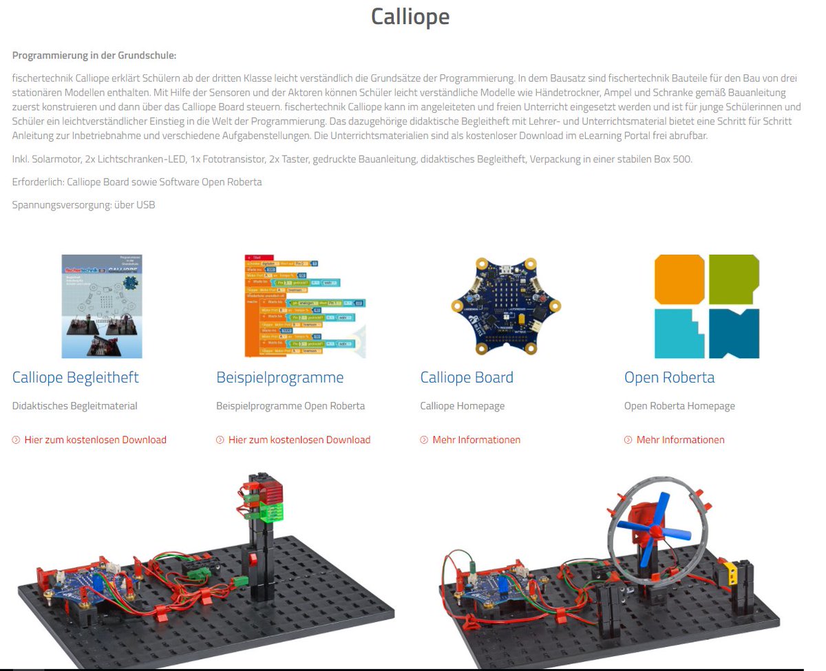 RobertaIAIS's tweet photo. #Calliope mit @fischertechnik kombinieren geht nicht? Geht Doch 🤖 - #OpenRoberta machts möglich ;-) Auf https://t.co/NwSCfnMvZW findet ihr drei Modell-Vorschläge und das kostenlose Calliope Begleitheft als PDF inkl. #NEPO Programmbeispielen https://t.co/W3IUaqvOJq https://t.co/WweDbeo7Hc