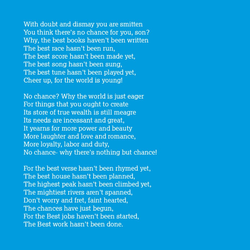 CollegeBoard's tweet photo. Opportunity
By Berton Braley
#WorldPoetryDay https://t.co/bGxY4QhBbM