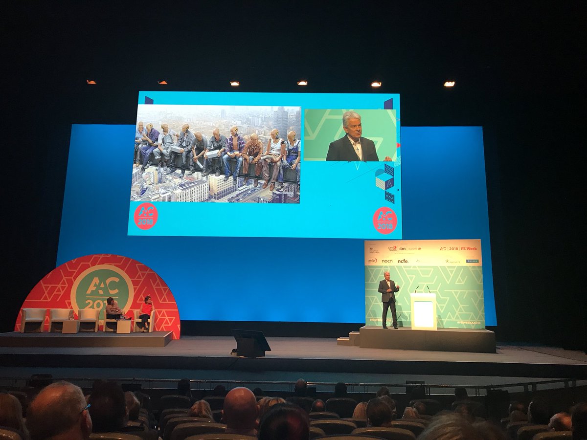 AmyLalla's tweet image. Loving the #futurologist chat. ‘How to lead difference differently’ #leadership #FEWeekAAC18 #cooljobtitle