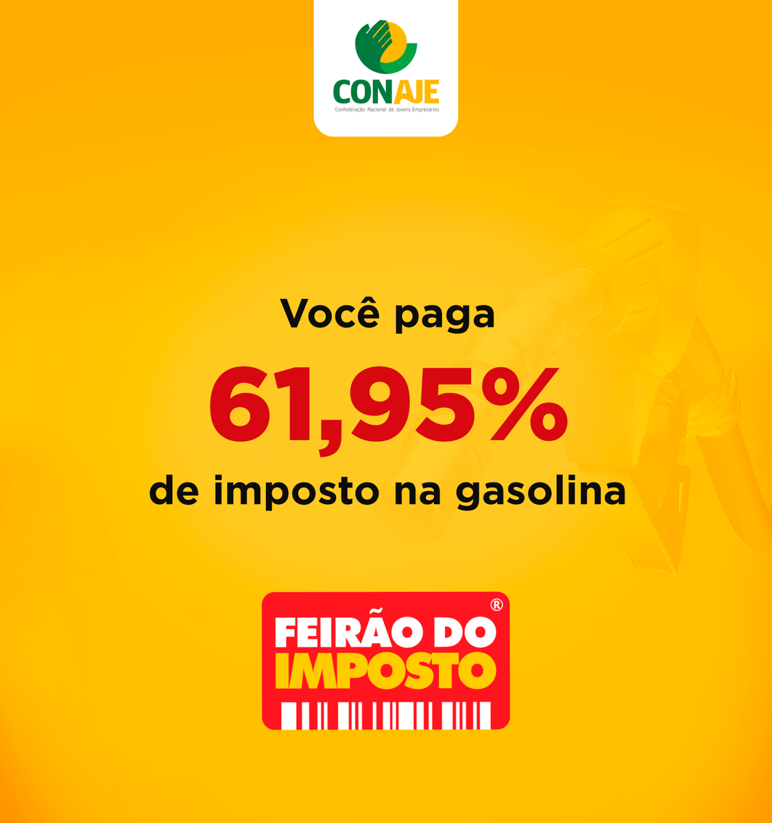 feirao_imposto's tweet photo. Cada produto possui um imposto especifico, e geralmente até mais de um.
Hoje pagamos em média R$ 4,19 por litro da gasolina comum, sendo que sem impostos o preço seria de R$1,59.
Isso quer dizer que quase R$2,60 são pagos em impostos, um absurdo não?
#feiraodoimposto2018 #conaje https://t.co/Y38rOOX0Kg