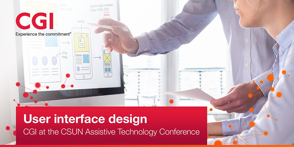 CGI_USA's tweet photo. TOMORROW: Dynamic content and context changes can be challenging for users with disabilities. CGI experts share their experiences with designing inclusive interfaces. @CSUNCOD #CSUNATC18 #a11y. Balboa AB, 2nd Floor, Seaport Tower, at 2:20 PM PDT  #UX #UI https://t.co/RcZzGQGbyv https://t.co/jJmynhaics