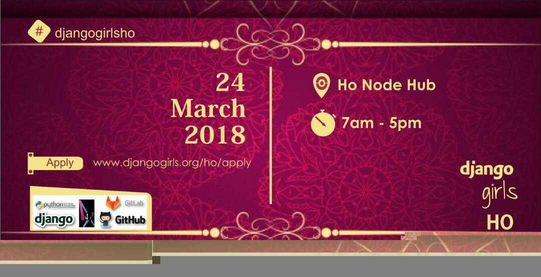 djangogirlsho's tweet image. @djangogirlsho workshop comes off in 2 days @Honodehub in Volta, Ho.
We thank our sponsors @ThePSF , @gitlab , @github , @djangogirls.
#djangogirlsho, #hocode, #voltaCode, #honode, #pythonho