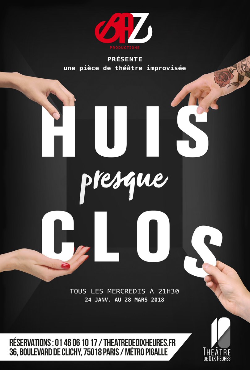 BazProduction's tweet photo. @RonanYd Salut Ronan tu veux passer voir notre pièce de théâtre entièrement improvisée? C'est tous les mercredi soirs au 10 heures. Hésite pas si tu veux une invit. https://t.co/4JrNHtfPsI