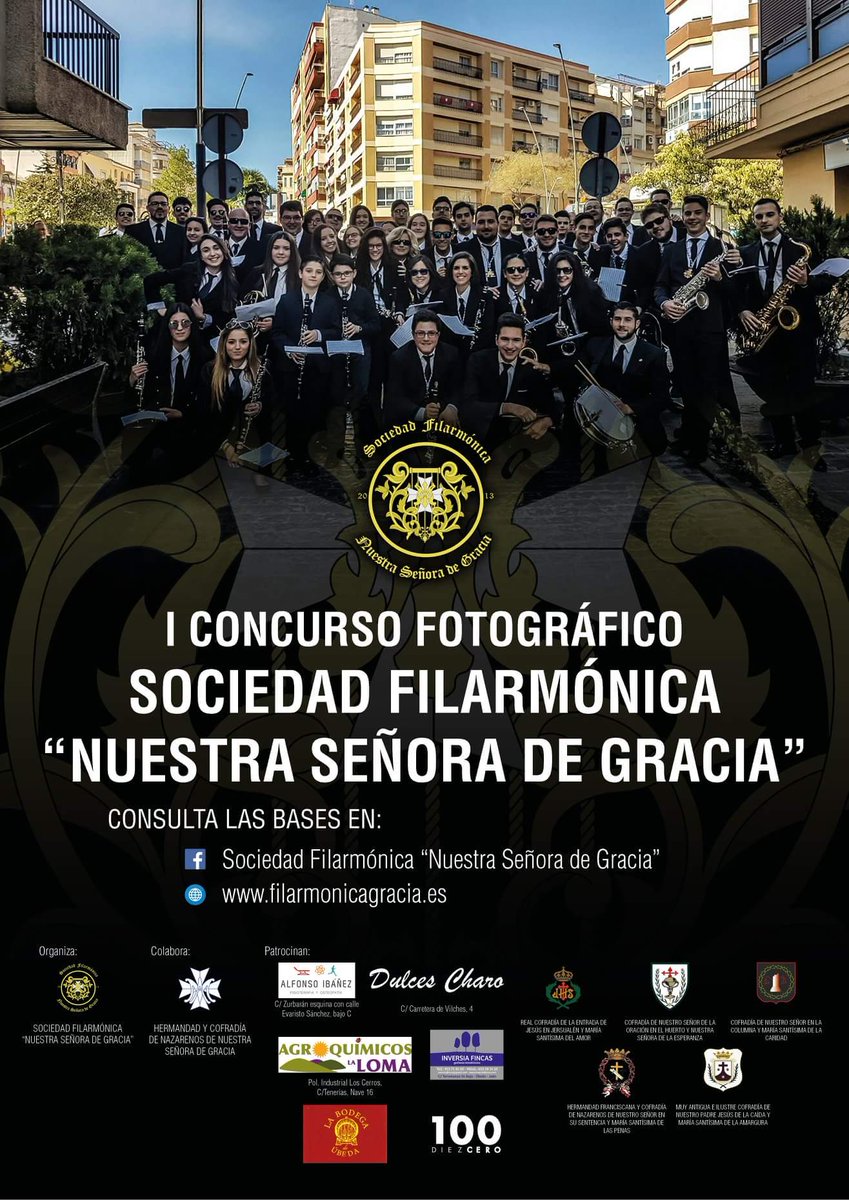 Muchas gracias a nuestros patrocinadores por hacer posible este concurso: Dulces Charo, Alfonso Ibañez Fisioterapia y Osteopatía, Inversia Fincas, La Bodega de Úbeda, y Agroquímicos La Loma.