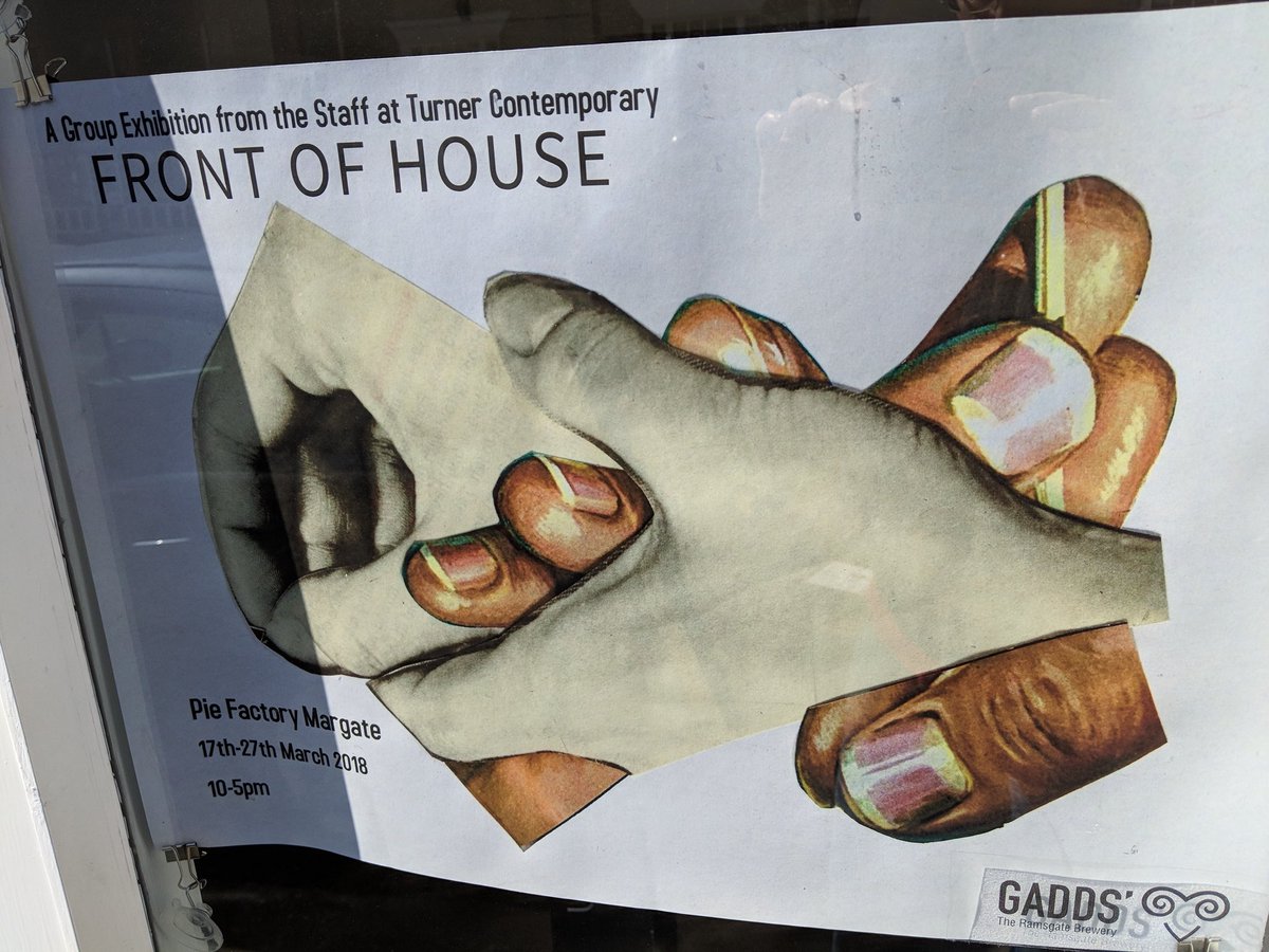 Enjoyed visiting the Front Of House exhibition <a href="/PFactoryMargate/">Pie Factory Margate</a> in Margate Old Town, an interesting and varied exhibition of art made by the staff <a href="/TCMargate/">Turner Contemporary</a> #margate #art