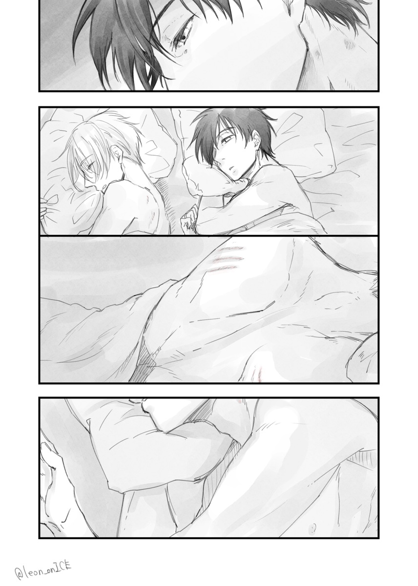 #ヴィク勇春のキス祭り
再掲😋ちょっと傷痕ありけり😇 