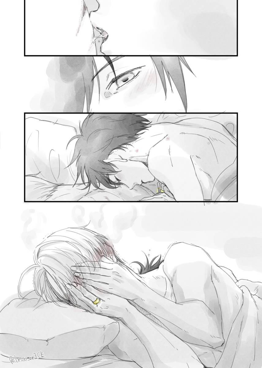 #ヴィク勇春のキス祭り
再掲😋ちょっと傷痕ありけり😇 